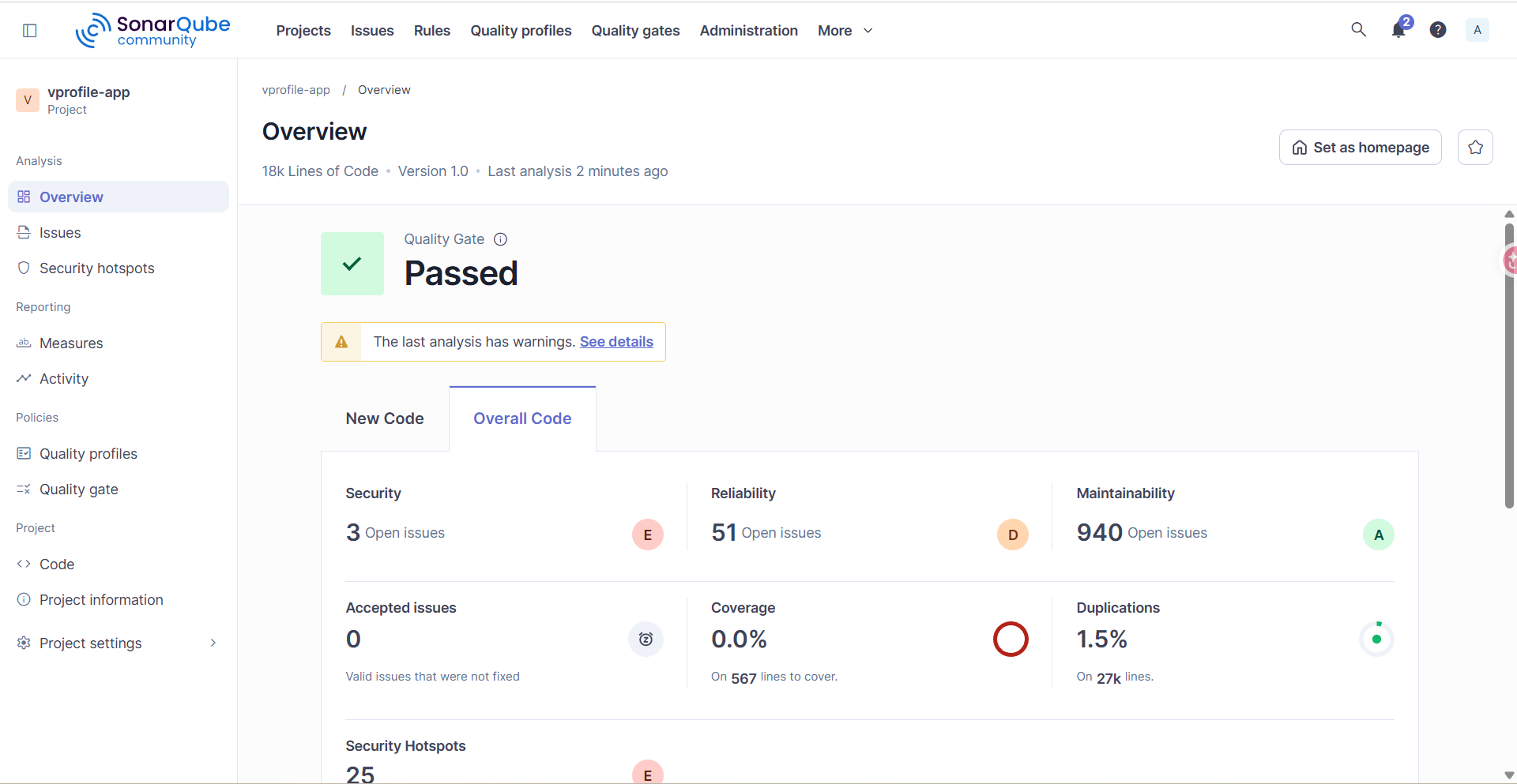 SonarQube Quality Gate Passed